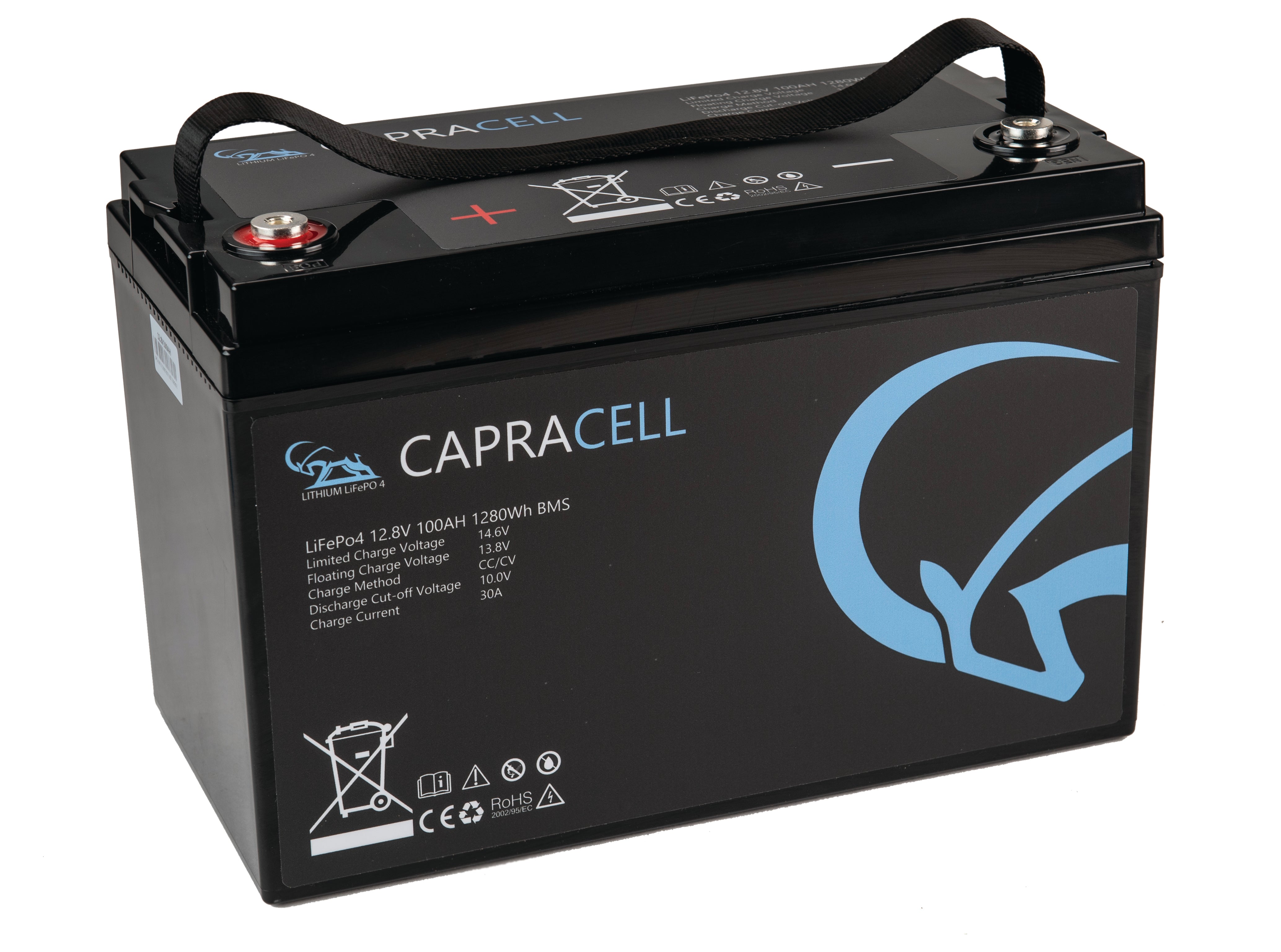 CAPRACELL LiFePO4 Akku12,8V 100AH für Wohnmobil, Boote & Solarspeicher