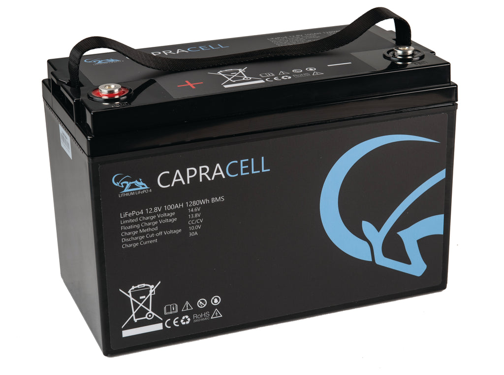 Capracell Lithium LiFePO4 100AH 12v Speicherbatterie Versorgungsbatterie Traktionsbatterie